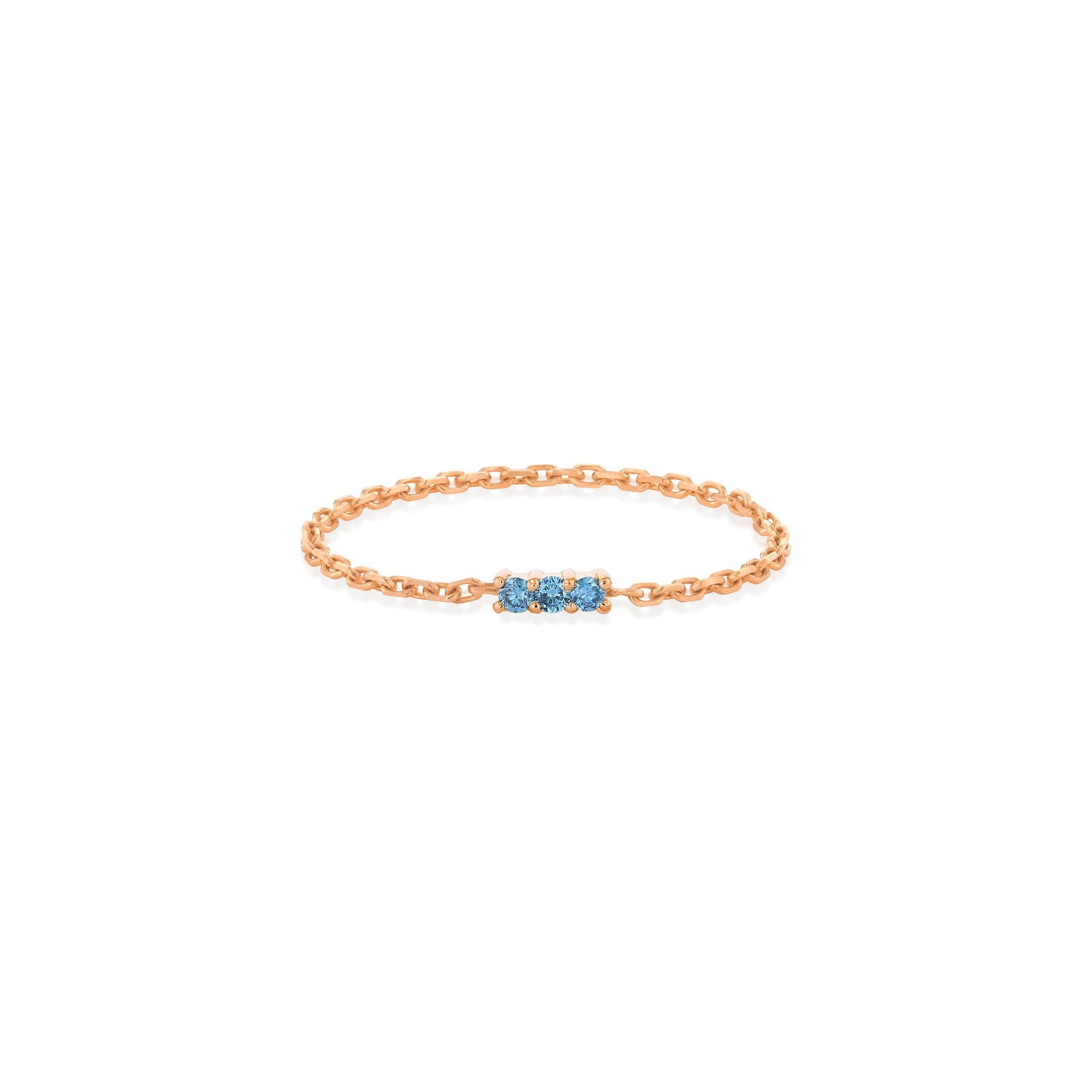 Eclipse Diamond Chain Ring (Blue Diamonds)