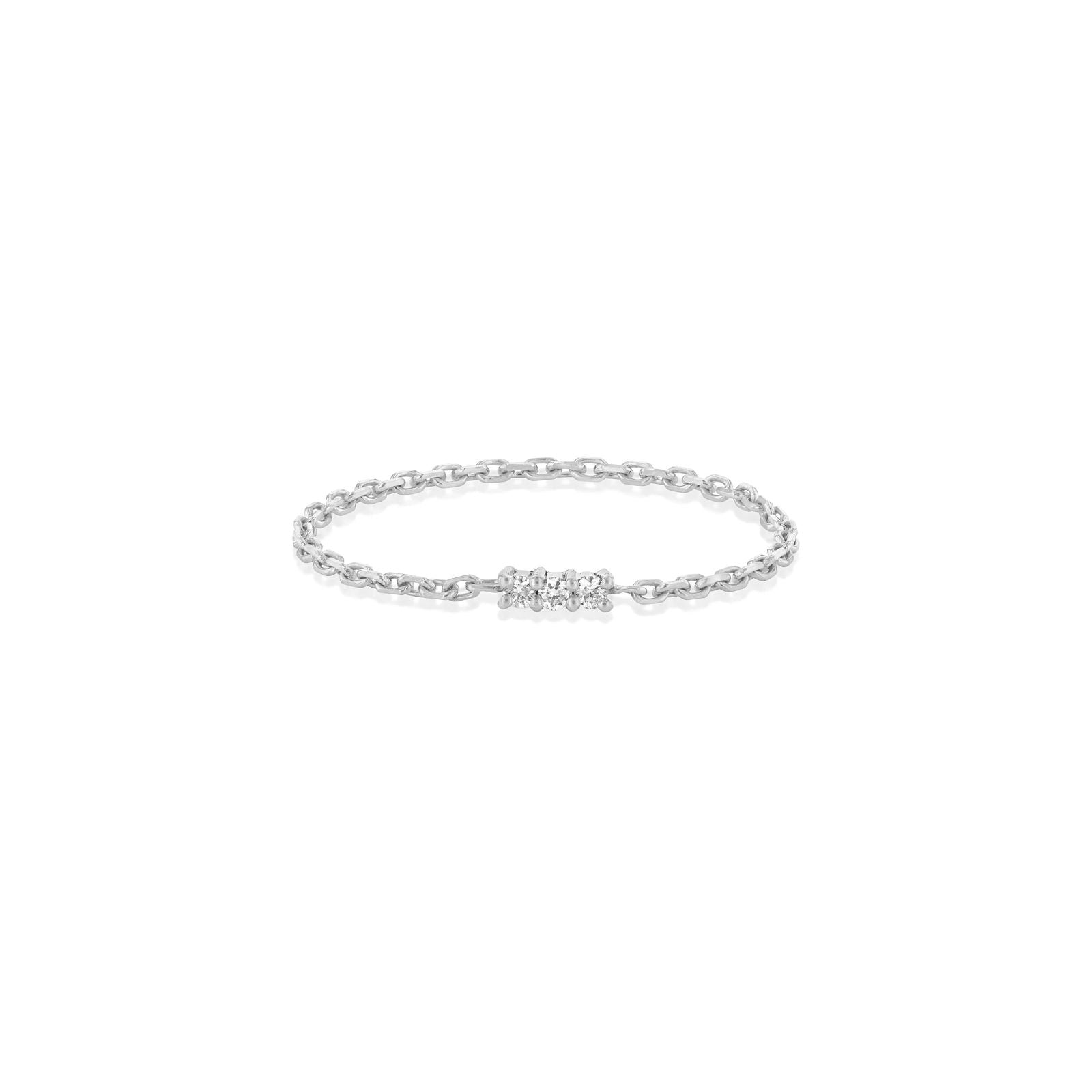 Eclipse Diamond Chain Ring (White Diamonds)