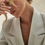 Gaia Long Drop Diamond Necklace 2