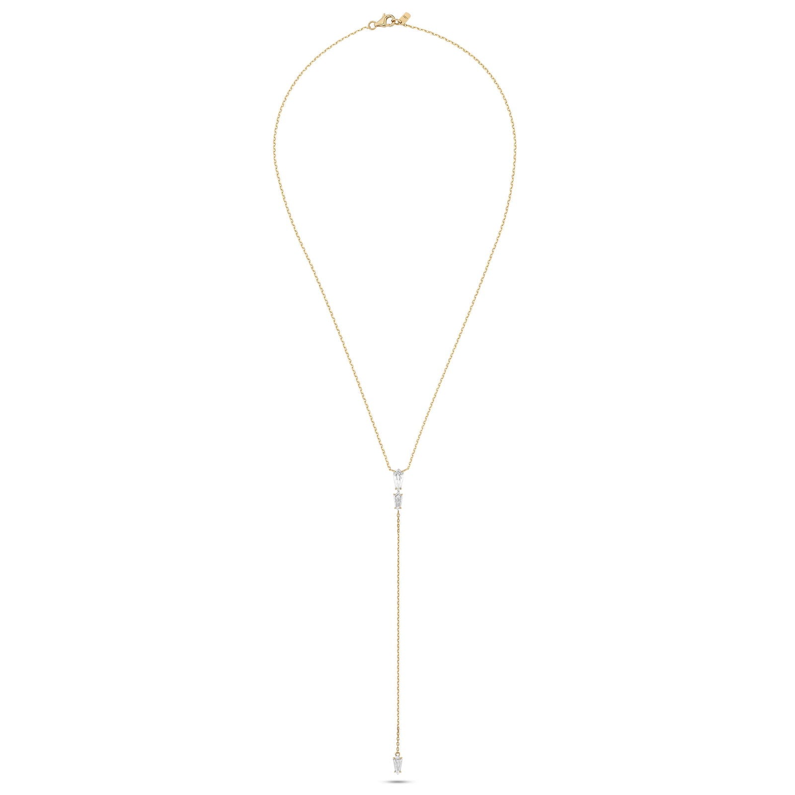 Lola Shield Diamond Drop Necklace