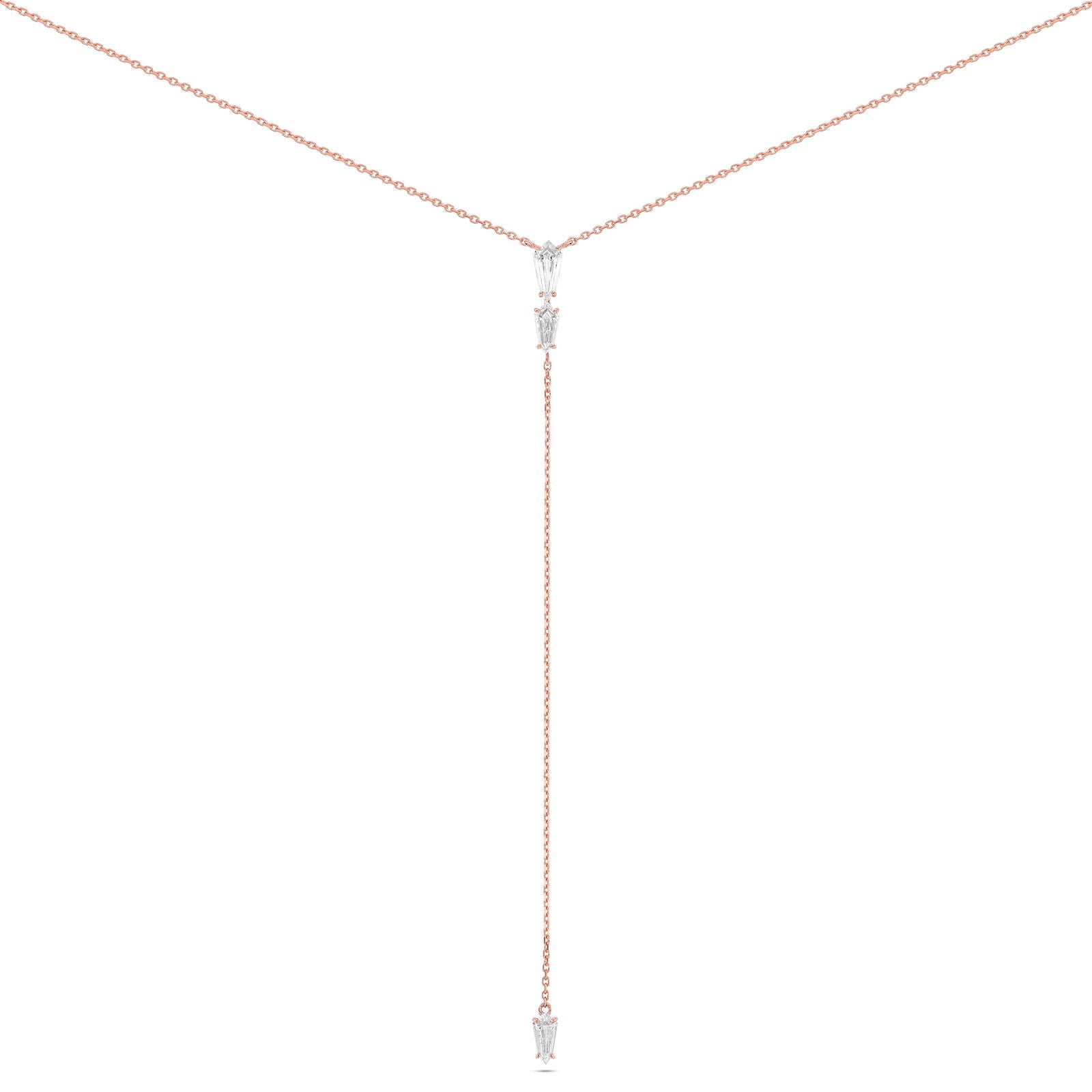 Lola Shield Diamond Drop Necklace