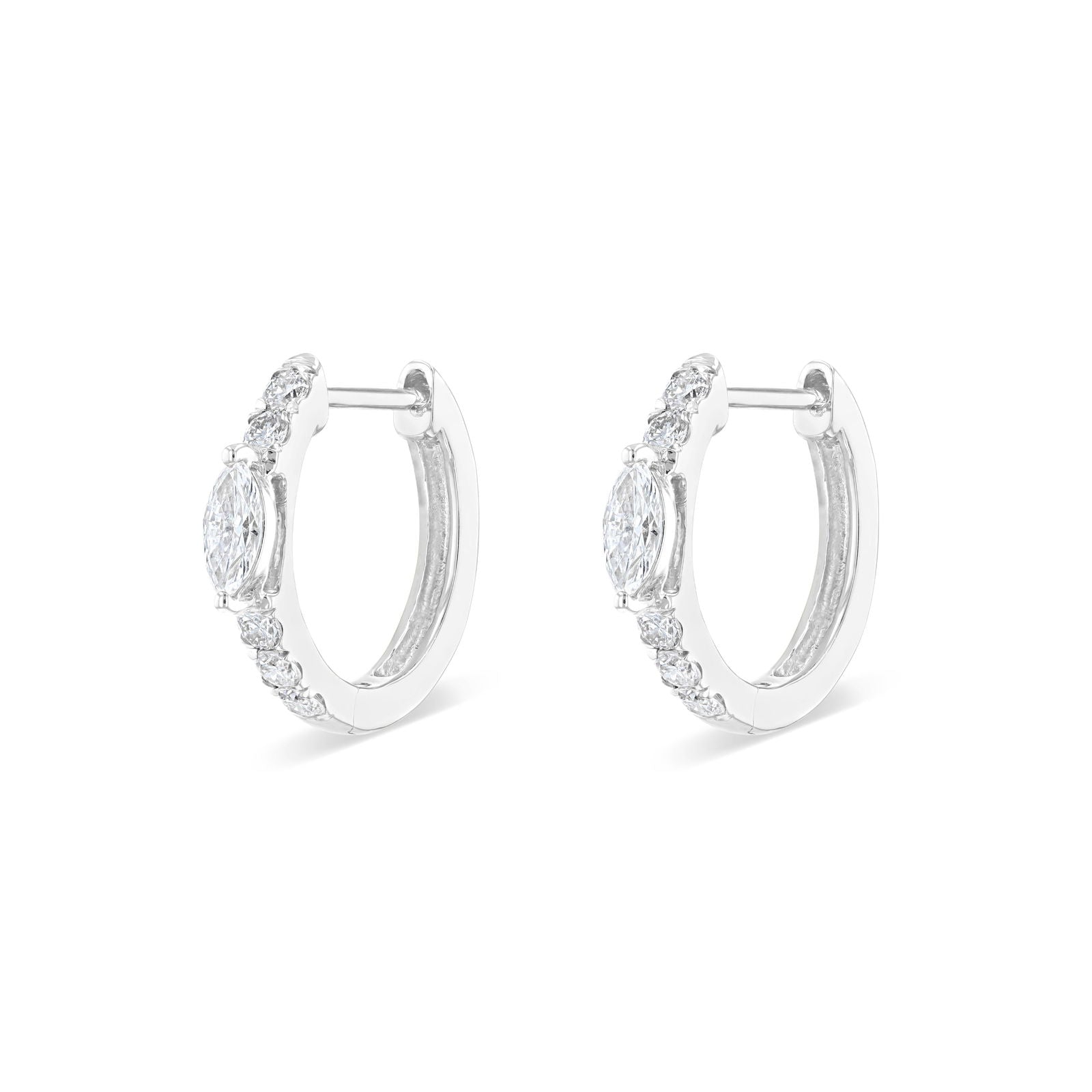 Luna Marquise Diamond Huggies