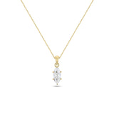 Marquise Diamond Solitaire Necklace (Certified)