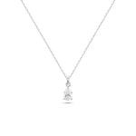 Pear Shape Diamond Solitaire Necklace (Certified) 4