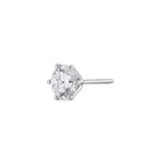 Round Brilliant Diamond Earrings (Certified) - Martini Setting 2