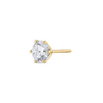 Round Brilliant Diamond Earrings (Certified) - Martini Setting 4