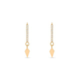 Sofia Diamond Pavé Huggies with Kite Charm