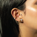 Astra Trio Diamond Ear Cuff with Chain