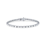 Baguette Bezel Link Tennis Bracelet (Certified) 6