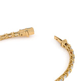 Baguette Bezel Link Tennis Bracelet (Certified)