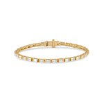 Baguette Bezel Link Tennis Bracelet (Certified) 1
