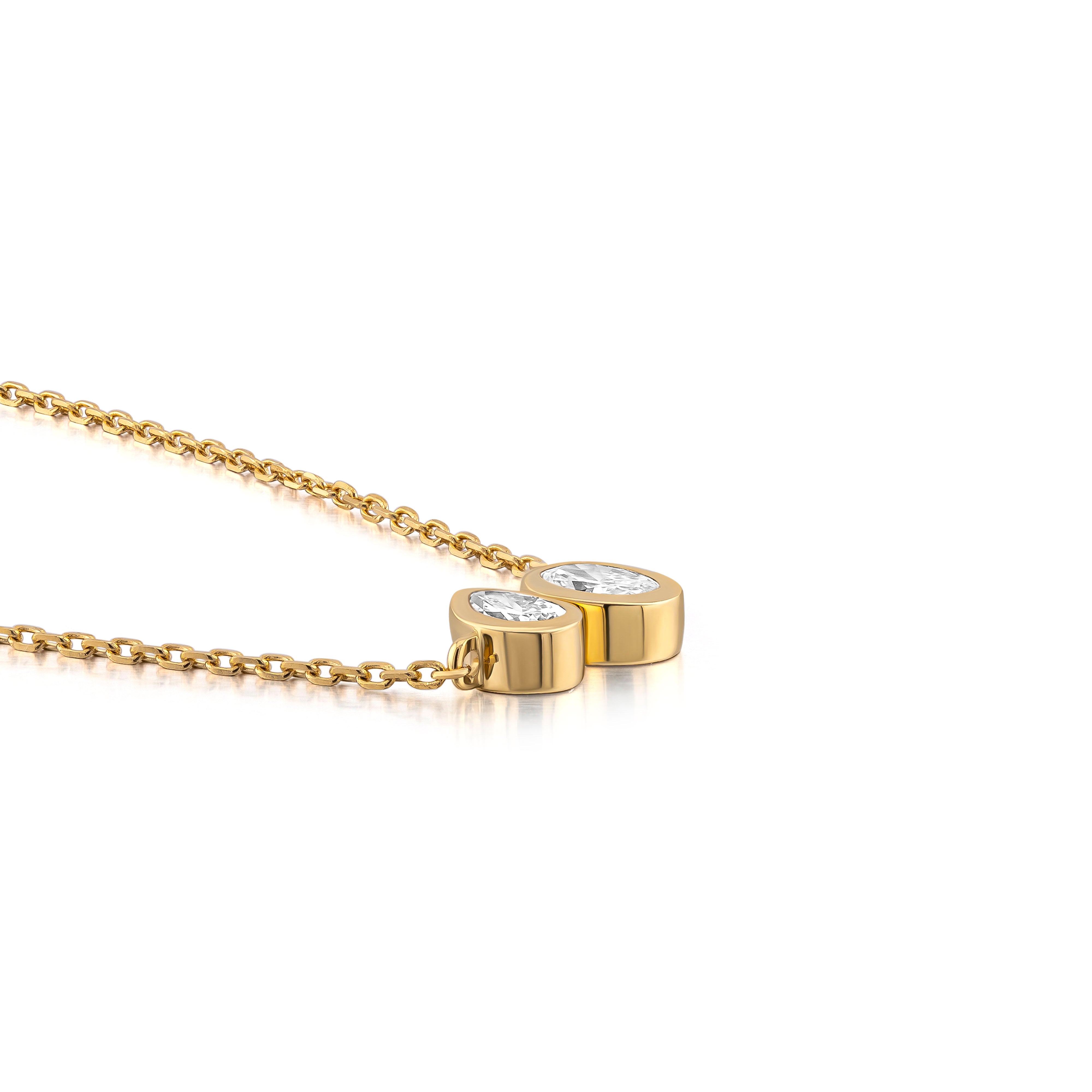 Toi et Moi Bezel Diamond Bracelet – Oval & Pear