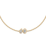Toi et Moi Bezel Diamond Bracelet – Oval & Pear