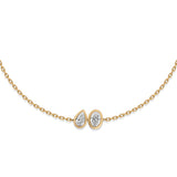 Toi et Moi Bezel Diamond Bracelet – Oval & Pear