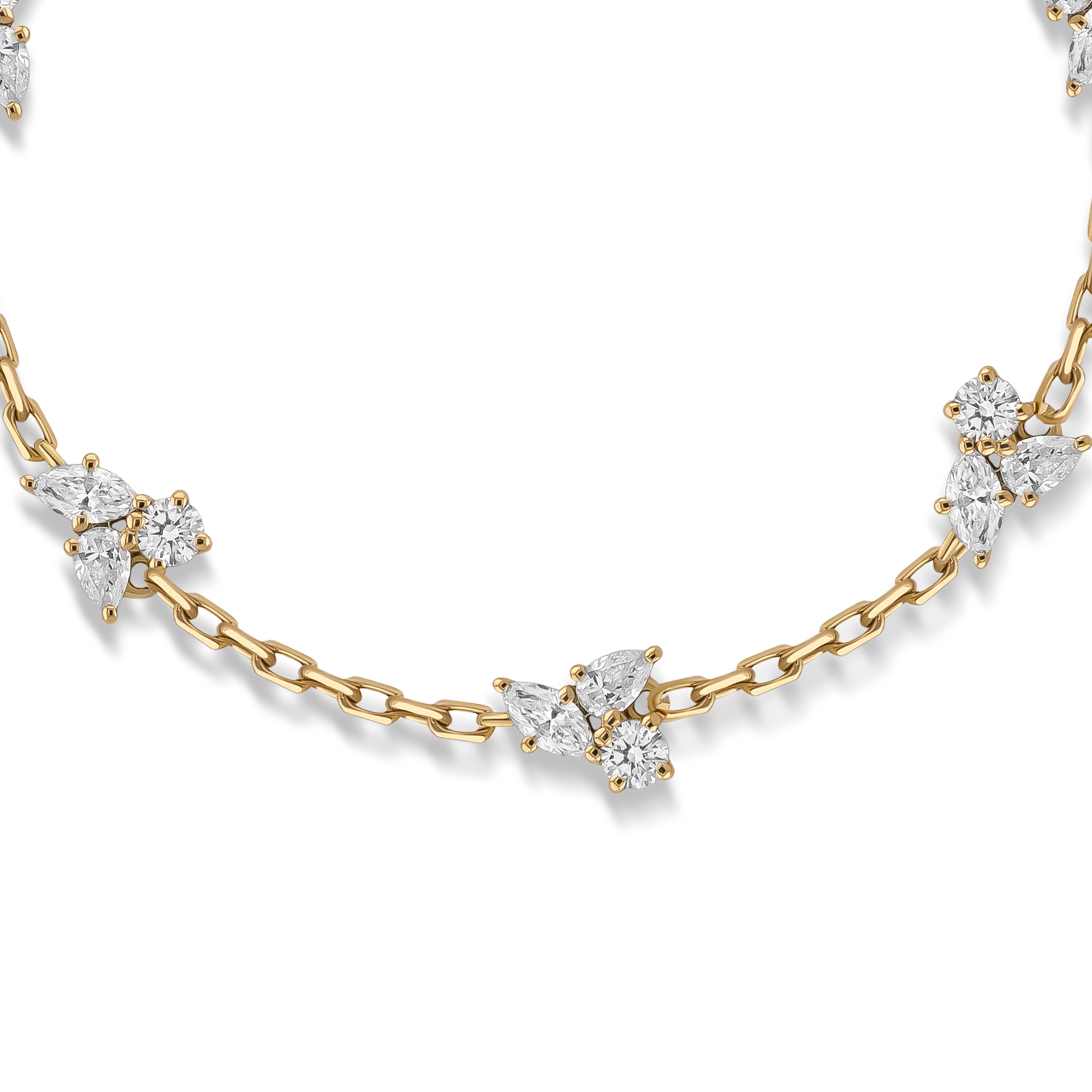 Trinity Diamond Cluster Bracelet