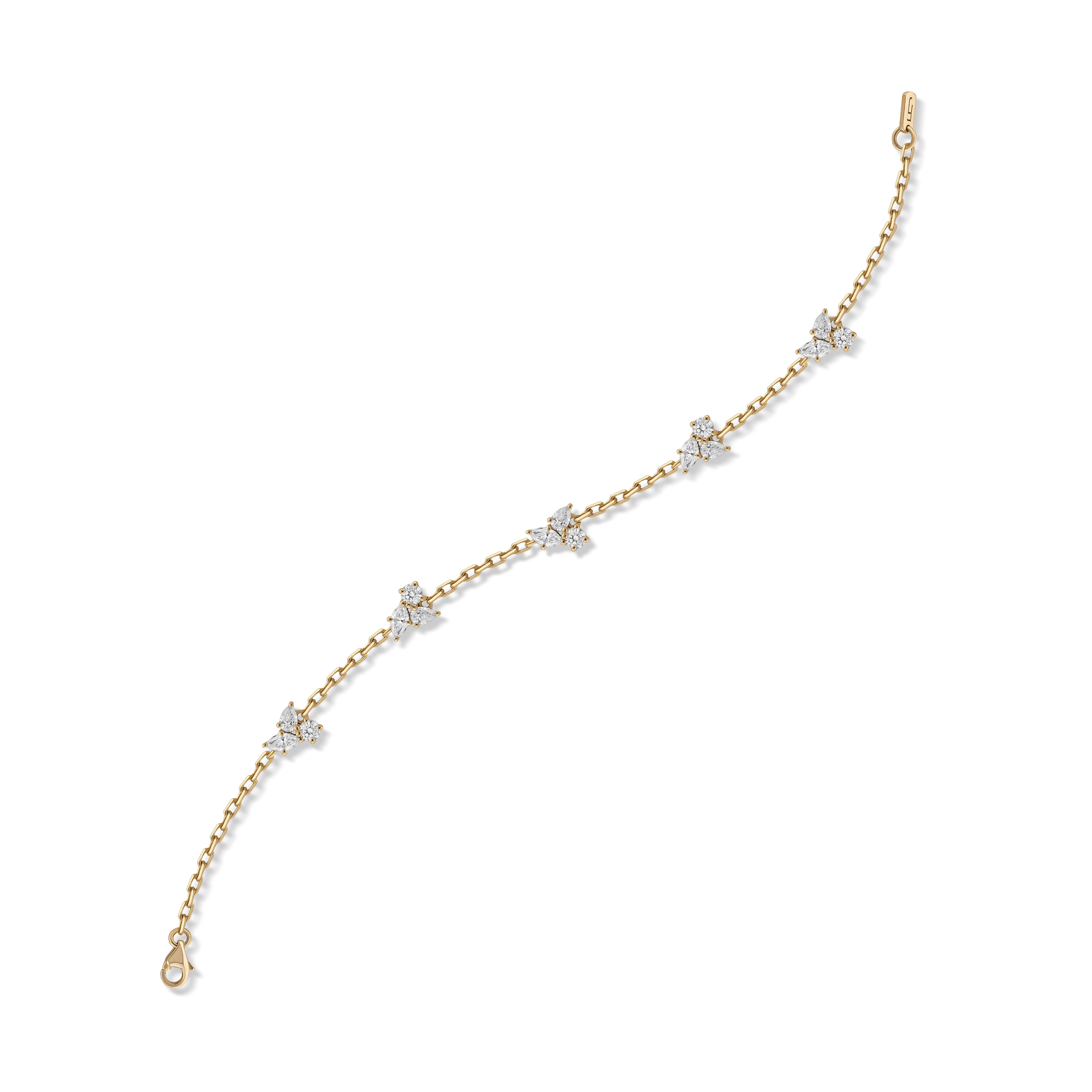 Trinity Diamond Cluster Bracelet