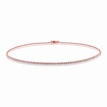 Pavé Half Tennis Diamond Bar Choker 5