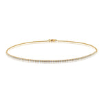 Pavé Half Tennis Diamond Bar Choker 1