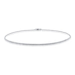 Pavé Half Tennis Diamond Bar Choker 4