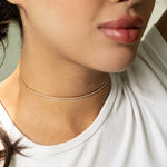 Pavé Half Tennis Diamond Bar Choker 2