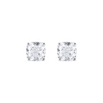 Cushion Cut Diamond Earrings - Lab Grown Diamonds - 18K Gold