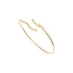Diamond Dune Wave Bangle in Yellow Gold