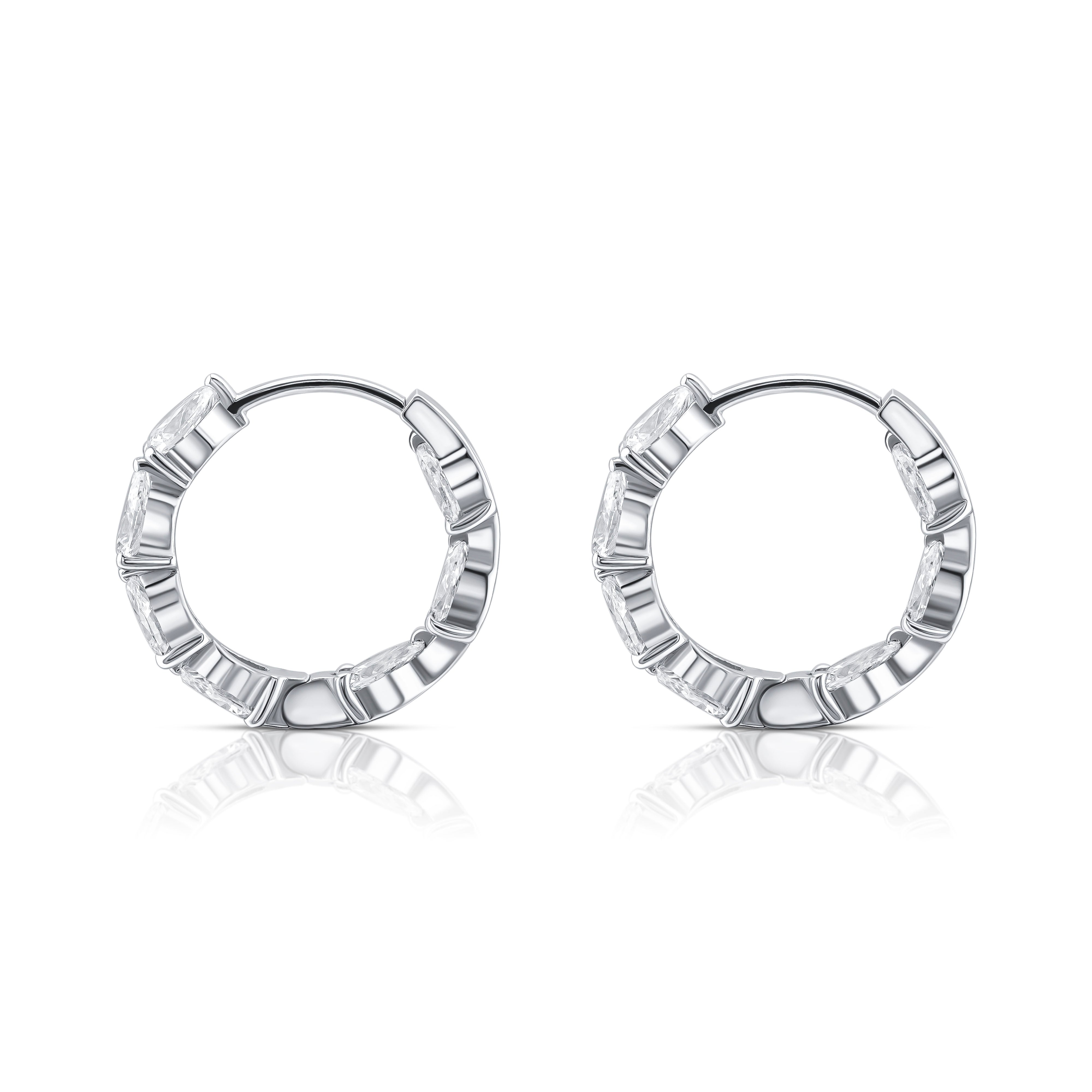 Inside Out Pear Shape Hoops