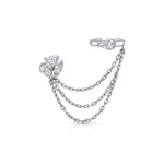Astra Trio Diamond Ear Cuff with Chain