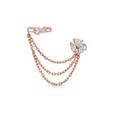 Astra Trio Diamond Ear Cuff with Chain