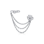 Astra Trio Diamond Ear Cuff with Chain