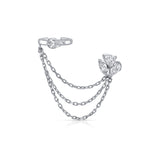 Astra Trio Diamond Ear Cuff with Chain