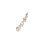 Graduated Pear Shape Diamond Ear Climber