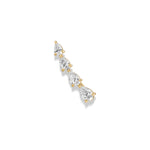 Graduated Pear Shape Diamond Ear Climber
