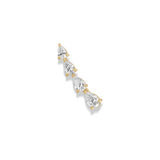 Graduated Pear Shape Diamond Ear Climber