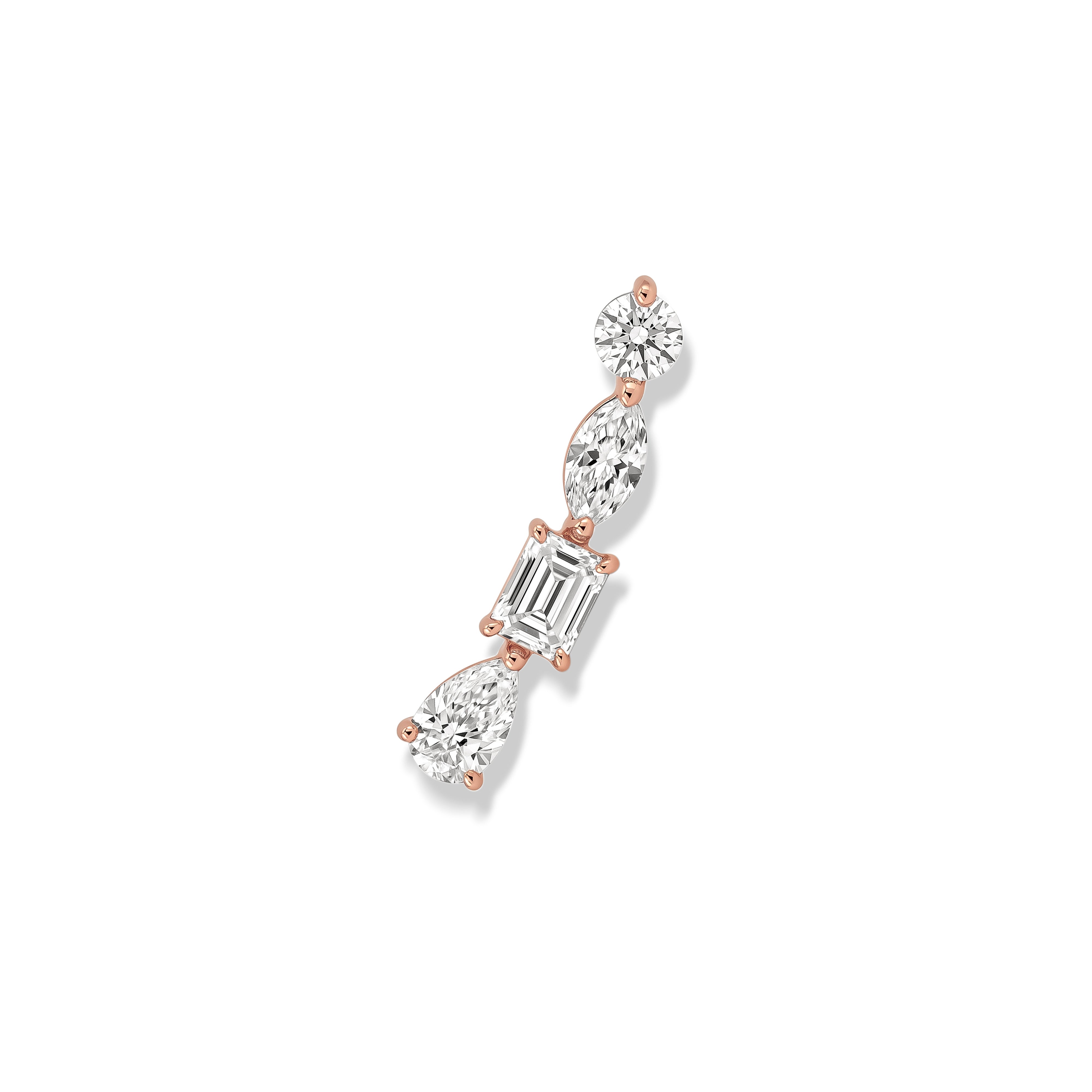Multi-shape Diamond Ear Climber