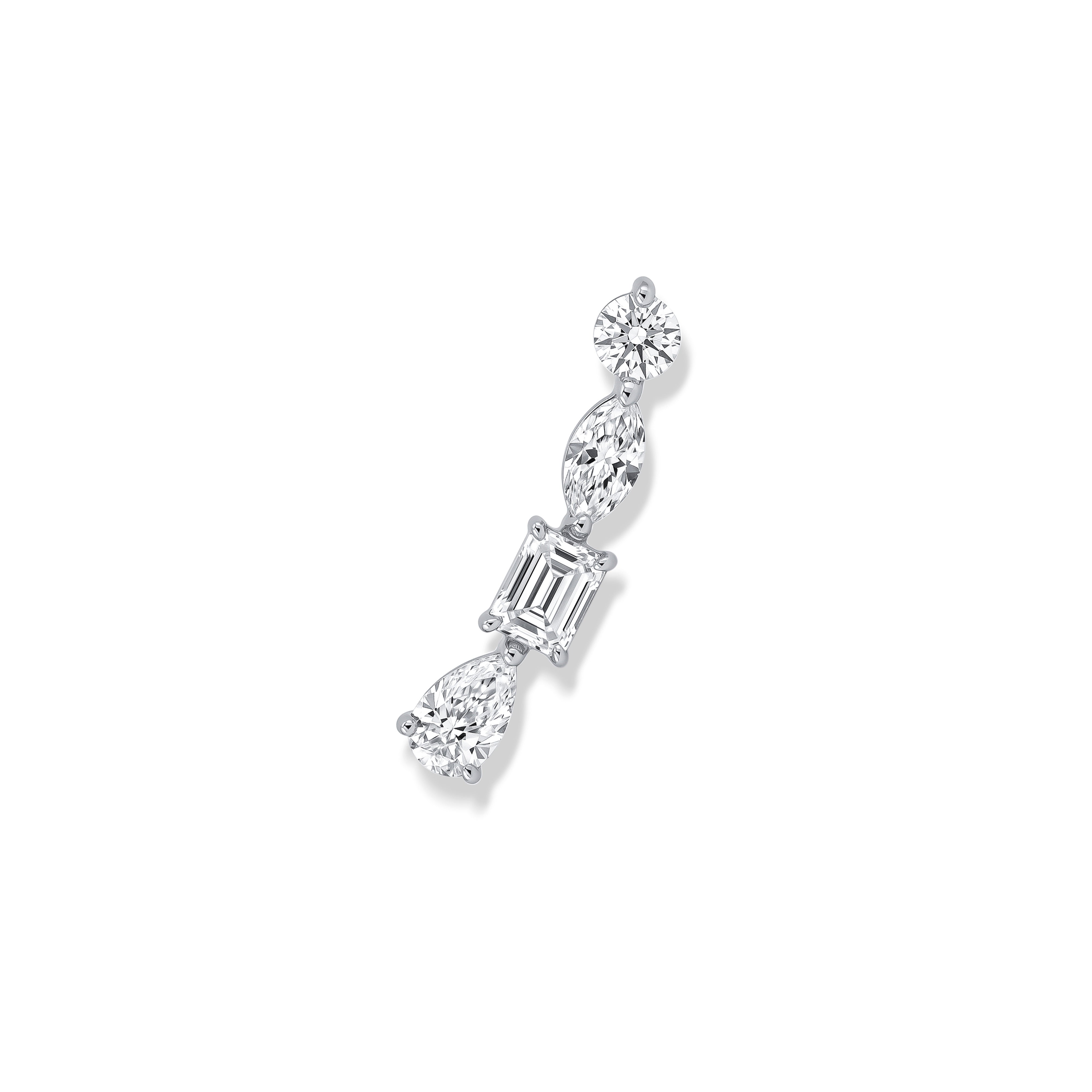 Multi-shape Diamond Ear Climber
