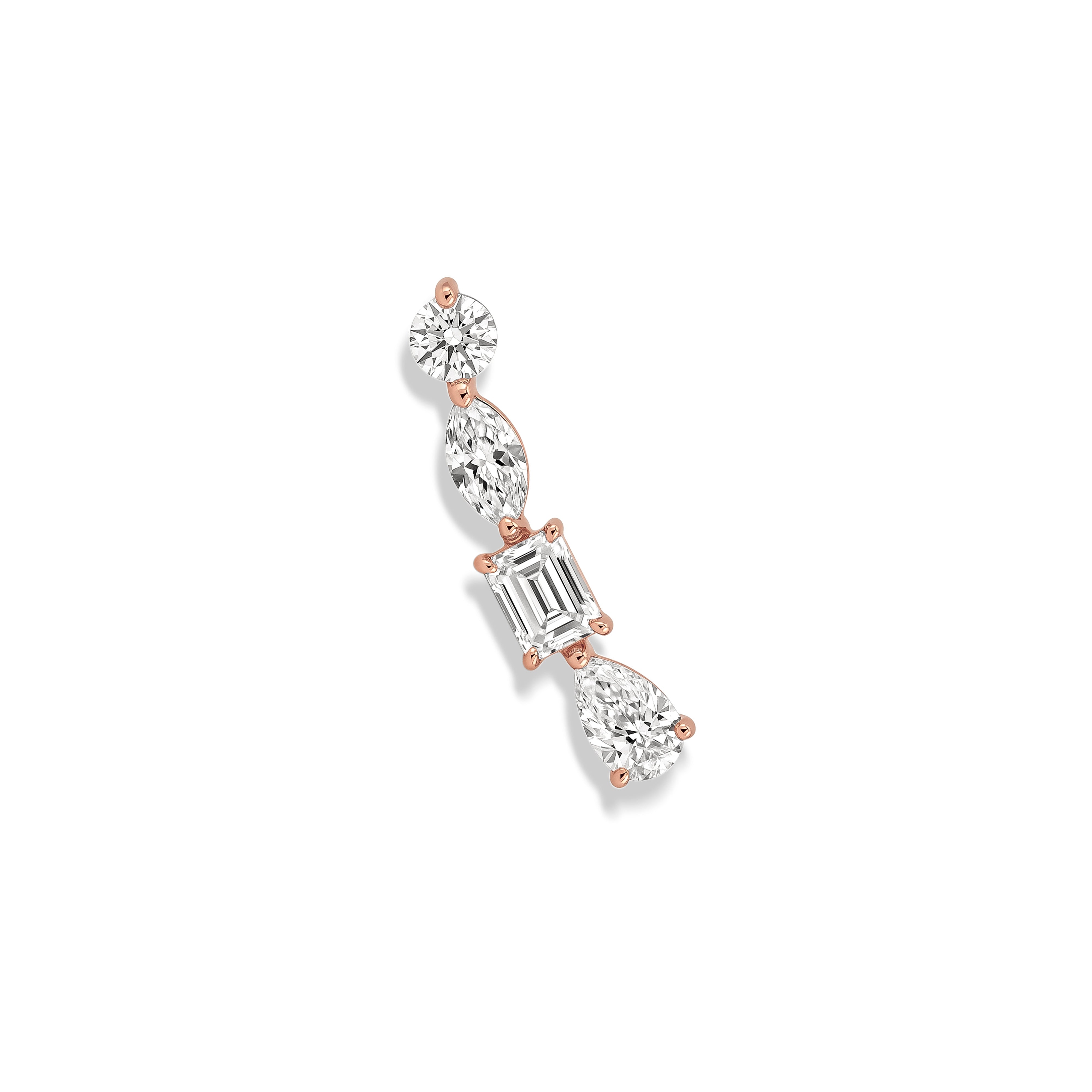 Multi-shape Diamond Ear Climber