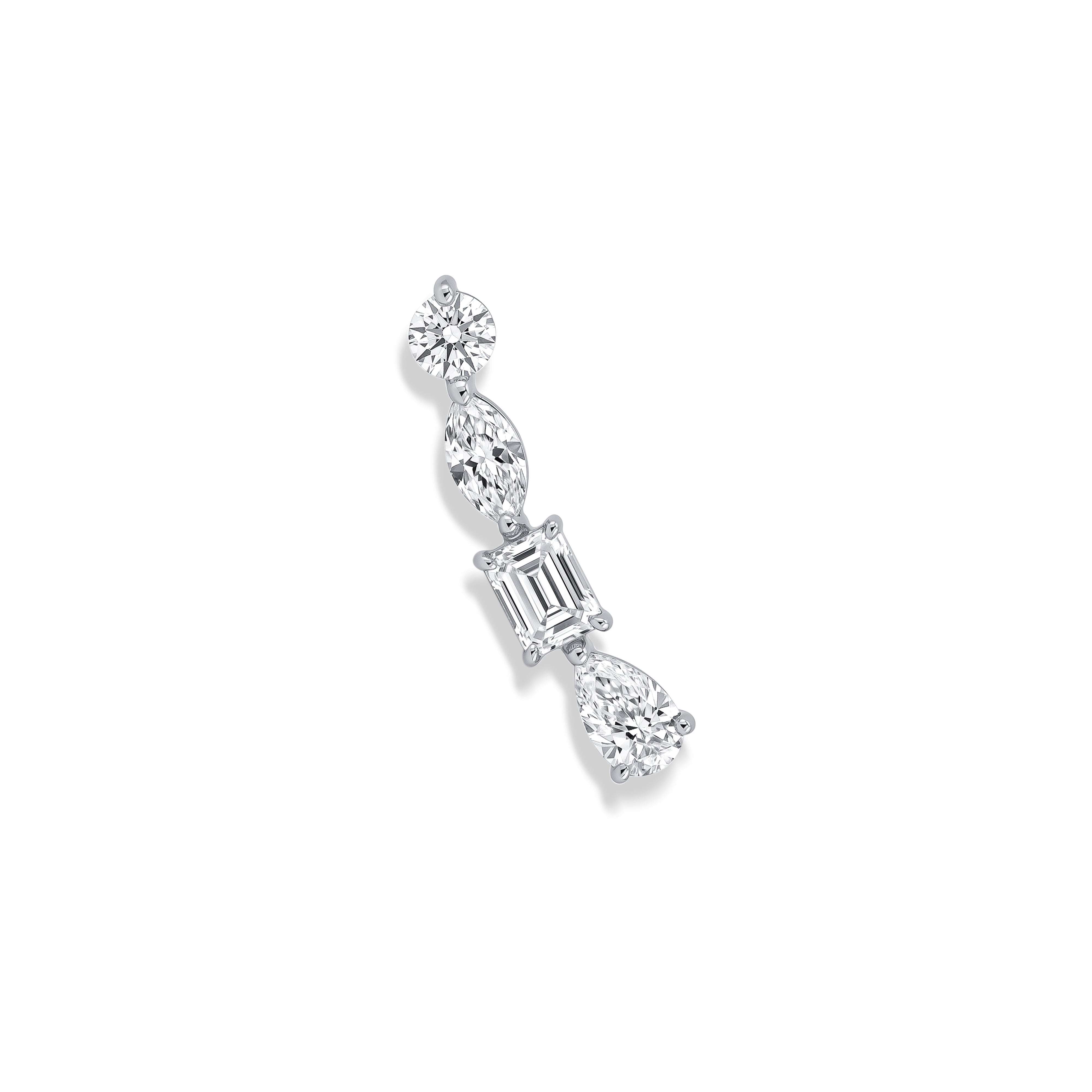 Multi-shape Diamond Ear Climber
