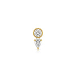 Comet Stud Earring (Round & Pear)