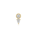 Comet Stud Earring (Round & Pear)