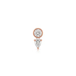 Comet Stud Earring (Round & Pear)