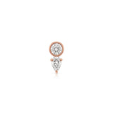 Comet Stud Earring (Round & Pear)