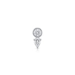 Comet Stud Earring (Round & Pear)