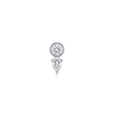 Comet Stud Earring (Round & Pear)