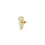 Comet Stud Earring (Round & Pear)