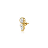 Comet Stud Earring (Round & Pear)