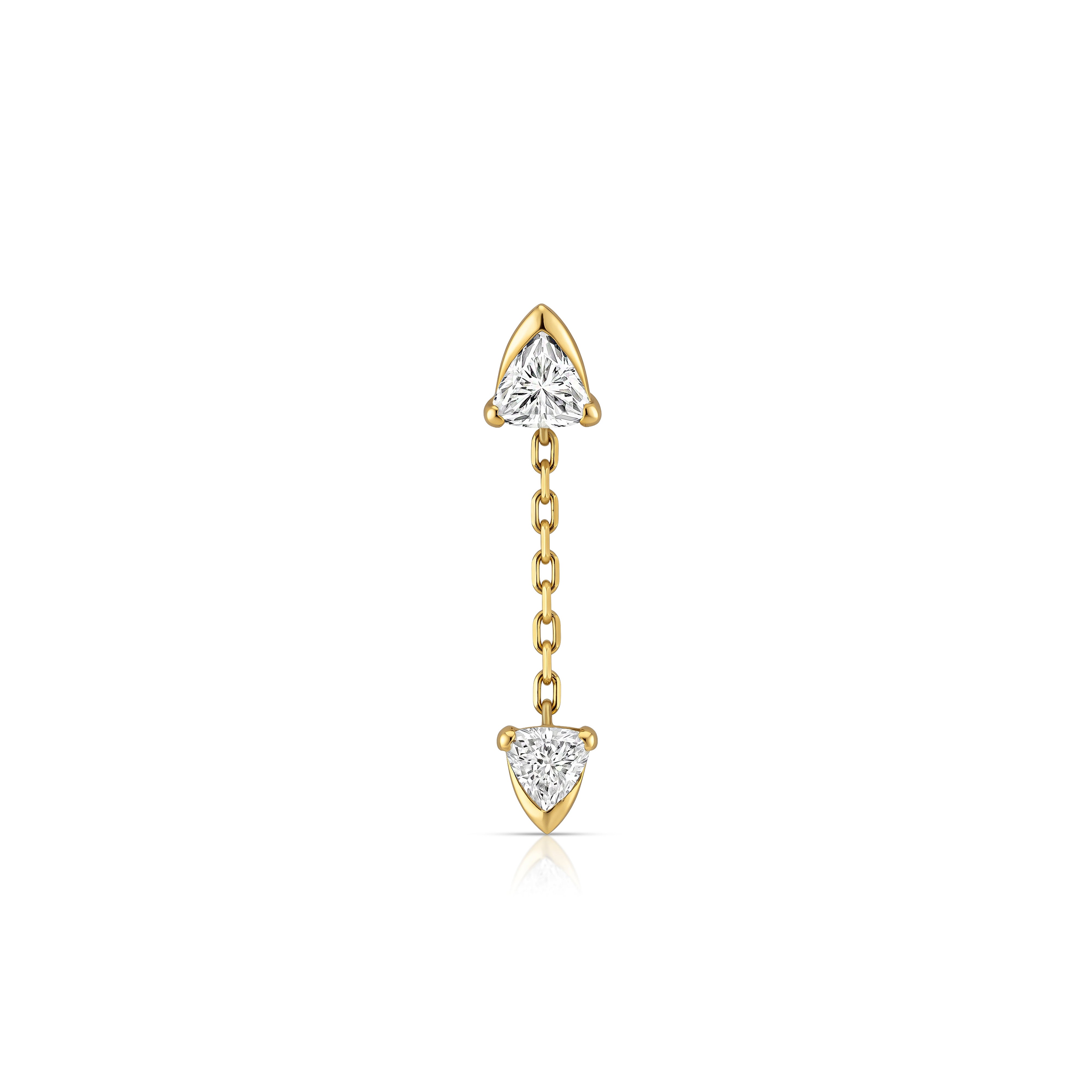 Prism Diamond Chain Earring (Trilliant)