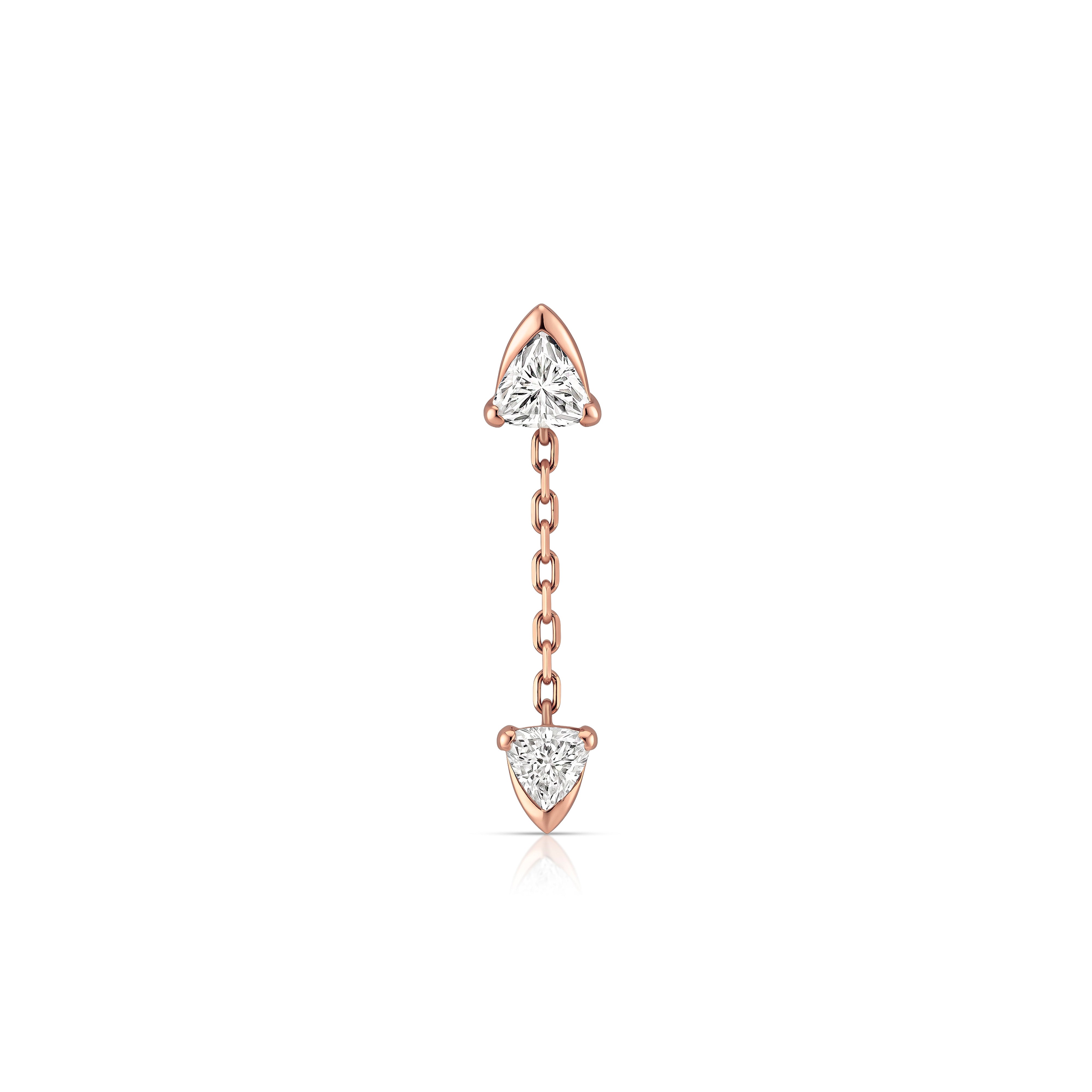 Prism Diamond Chain Earring (Trilliant)