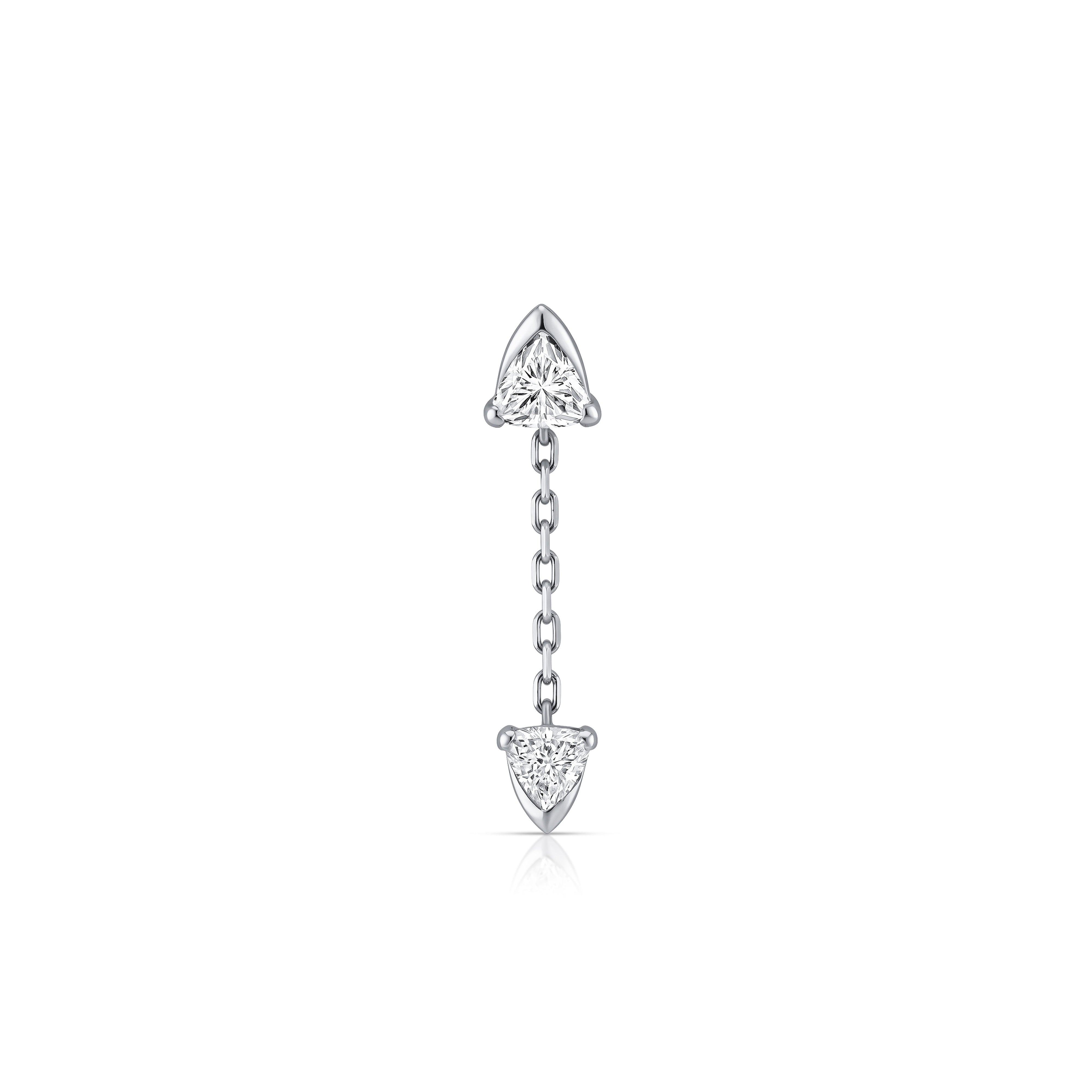 Prism Diamond Chain Earring (Trilliant)