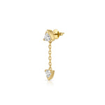 Prism Diamond Chain Earring (Trilliant)
